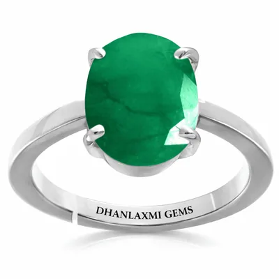 Certified Emerald Ring in Silver
