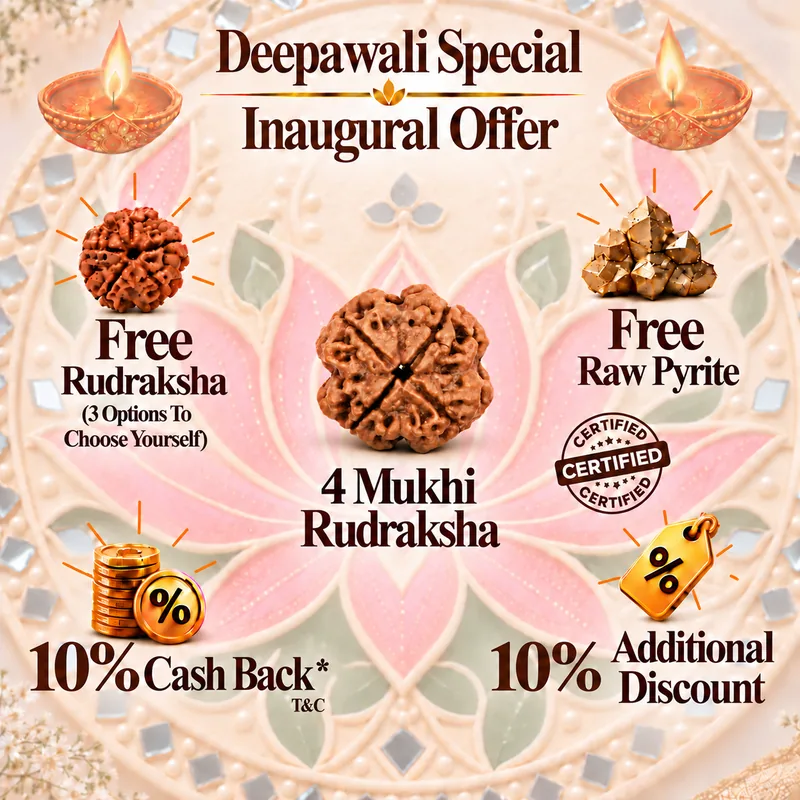 Natural 4 Mukhi Rudraksha - Nepal Origin (Collector Bead Size : 21-24 MM)