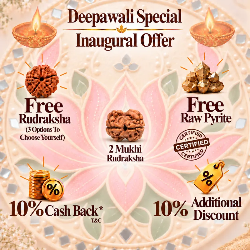 Natural 2 Mukhi Rudraksha - Nepal Origin (Big Bead Size: 19-21 MM)