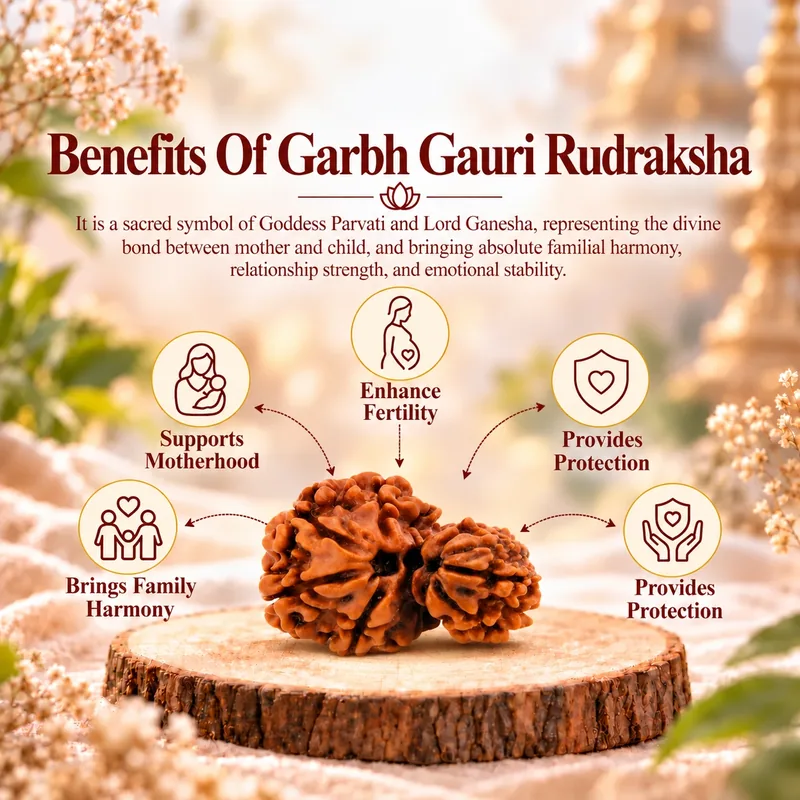 Natural Garbh Gauri Rudraksha - Nepal Origin  (Big Bead Size : 19-21 MM)