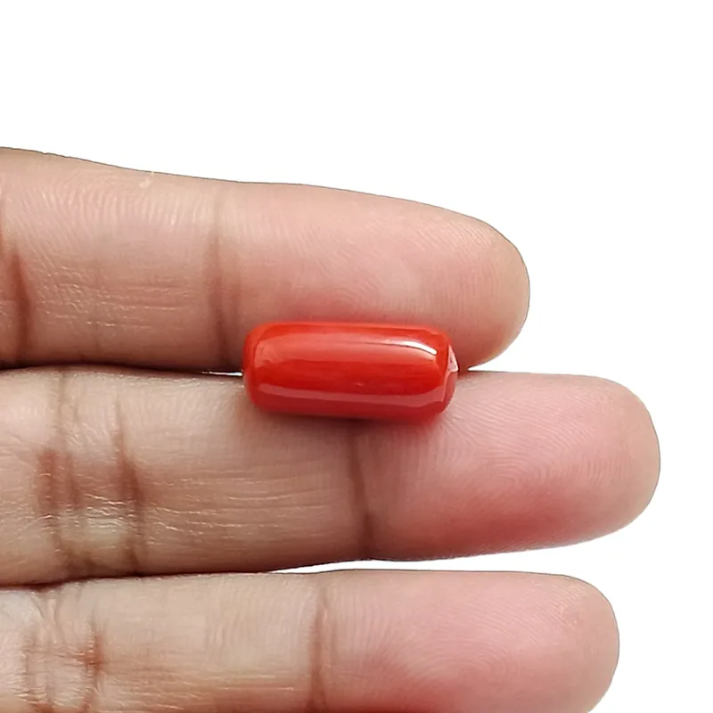 Red Coral Stone-6.37 Carat (7 Ratti)-Origin-Italy