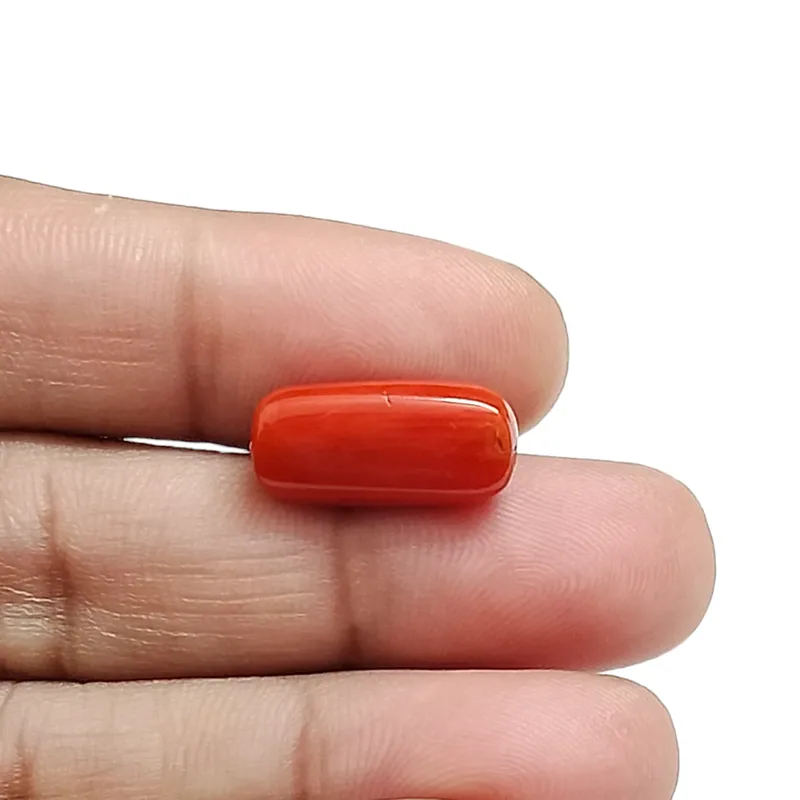 Red Coral Stone-6.37 Carat (7 Ratti)-Origin-Italy
